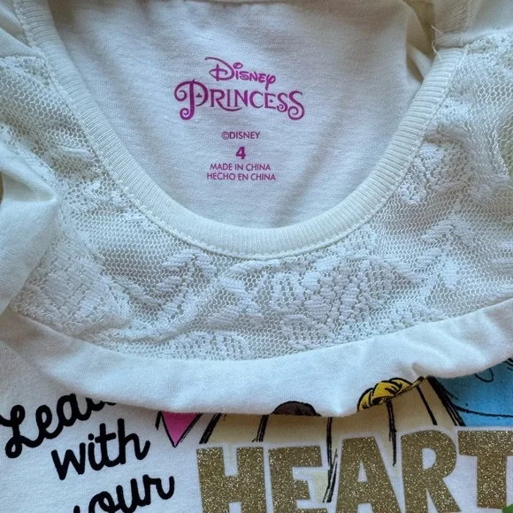 Disney Princess Ariel 4PC Outfit Set Girls Size 4T EUC Summer Set - Picture 4 of 9